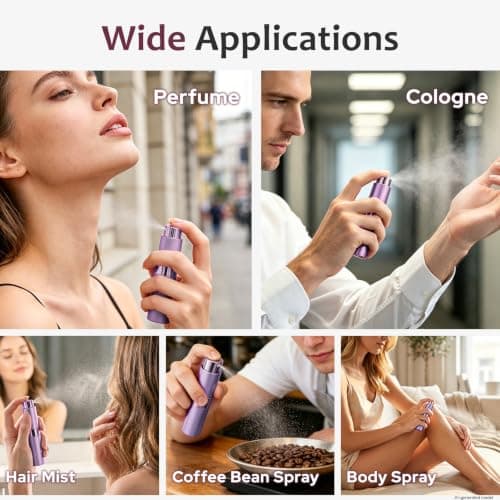 Toureal Travel Perfume Atomiser Refillable, 8ml Atomiser Spray Bottle,Purp — view 6