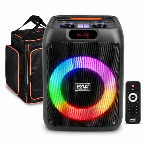 Pyle Portable Wireless PA Speaker with Bag, Bluetooth Party, TWS, 100W