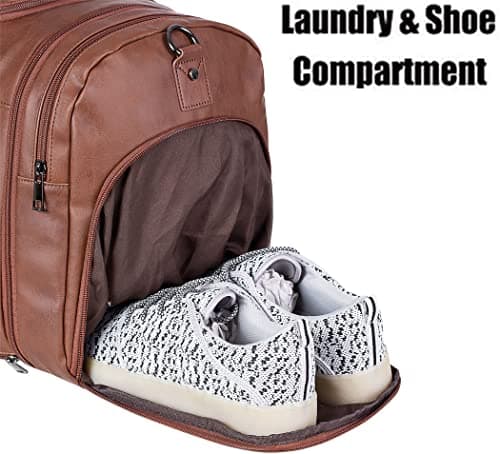 Duffel Backpack with Shoe Pouch, Waterproof Sports Duffel Gym Backpack Overnight Carry On Weekender Bag for Men Women — view 6