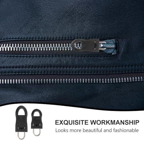 SOPOTUTU Black Rubber Replacement Zipper Handles 20PCS, Large and Small Sizes Included, Easy to Install, for Garment and Travel Bag Use — view 3