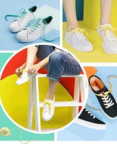 JK Home Flat Trainer Gradient Shoelace, 5 Pairs 8mm 100cm Shoe Laces — view 3