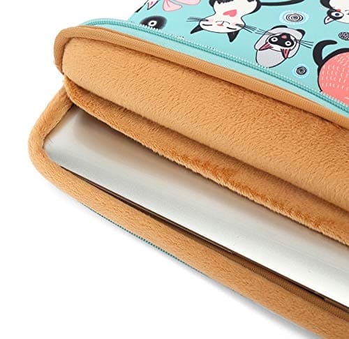 KAYOND Nylon Fabric 15 inch laptop sleeve, for 15.4-15.6 Inch Notebook Computer and Old Macbook pro 15.4 (2012-2016), Macbook pro 16, Water Repellent laptop bag (15-15.6 inch, Lovely cat) — view 2