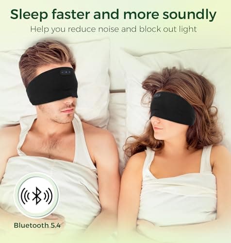 MUSICOZY Sleep Headphones Bamboo Cotton Headband Cool for Side Sleepers — view 6