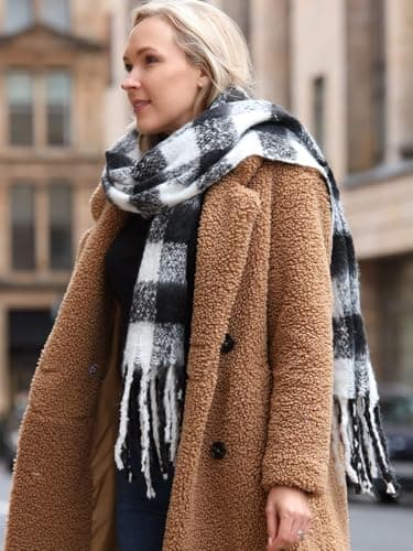 Style Slice Women's Tartan Plaid Blanket Scarf Oversized Shawl Wrap — view 3