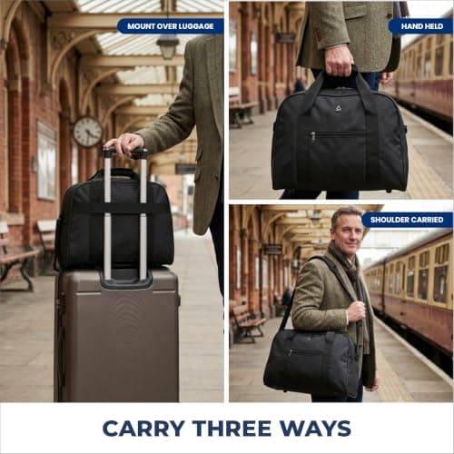 Aerolite 40x30x20 Ryanair Wizz Air Max Under Seat Carry On Bag Black — view 6