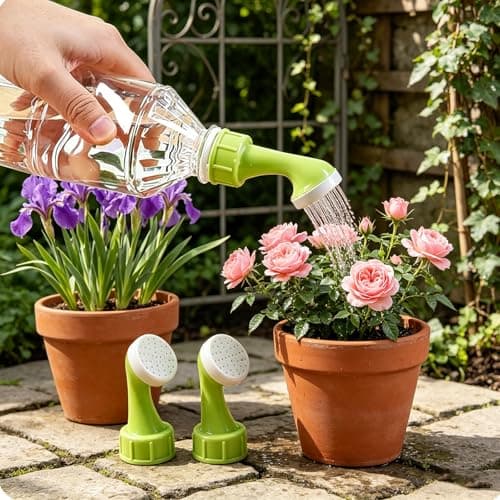 8 Pack Watering Tops for Plastic Bottles Mini Hand Bottle Top Waterers Portable Watering Sprinkler HeadsSeedling Watering and Succulent Care, Leak-Proof DIY Garden Irrigation Tool — view 4