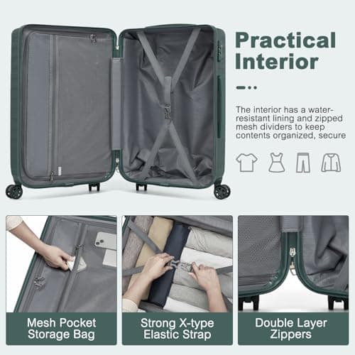 Supercase Cabin Suitcase, Lightweight Hard Shell Carry On Luggage — view 6