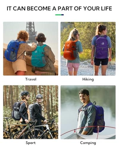 Waterfly Foldable Lightweight Hiking Backpack: 25L Packable Rucksack — view 6