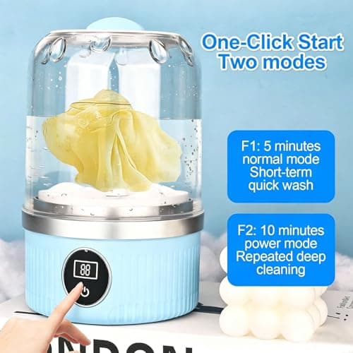Underwear Washing Machine, Upgrade 1L Mini Portable Washing Machine, 3 Cleaning Modes,Rechargeable Underwear Washer Deep Cleans Small Clothes for Apartment, Dorm, RV, Travel & Hotel Use — view 6