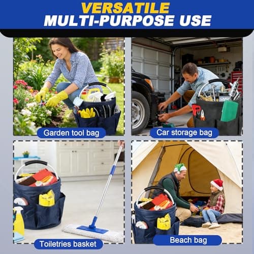 DASBET Cleaning Caddy with Handle, Collapsible Cleaning Caddy & Tool Bucket — view 6
