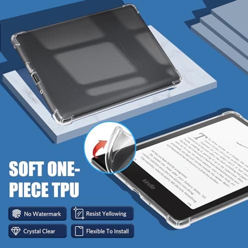CoBak Case for 7" Amazon Kindle Paperwhite 12th 2024 and Colorsoft, Clear — view 3