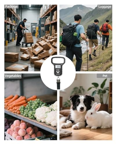 NIVERN Digital Luggage Scale with Strong Strap & Backlit LCD, Portable Suitcase Weighing Scales for Travel, Airline Baggage & Postal Use, Ideal Fishing Accessories for Outdoor Enthusiasts — view 4