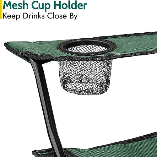 Trail Folding Camping Chair with Cup Holder, Green — view 6