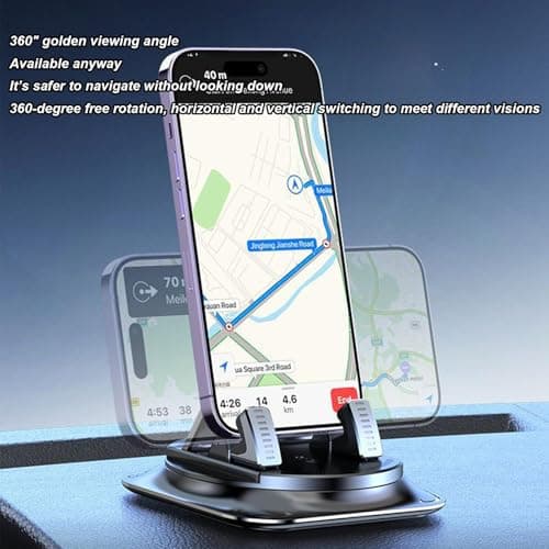 In-Dash Phone Holder - Mobile, Grey, Vehicle Interior Mount, Solid Base | Secure Hands-free Car Attachment Clip, Travel Accessory, Object Unit, In — view 5