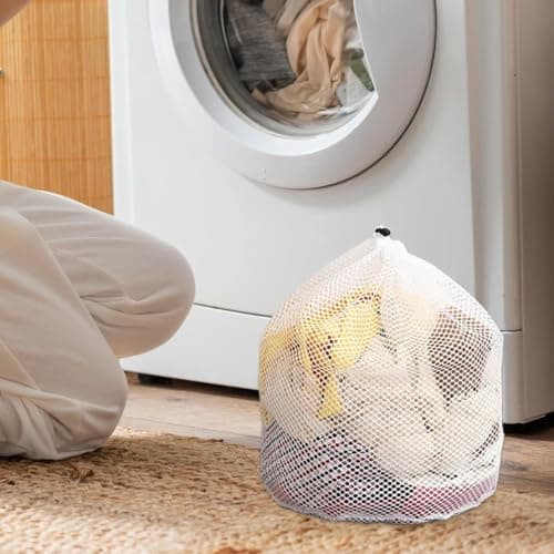 2 Pack Laundry Bags for Washing Machine, Mesh Laundry Bags, Washing Machine Bag, Washing Bags for Delicates, For Washing Machine Travel, Delicates Laundry Bag，bra, Baby Clothes(White) — view 4