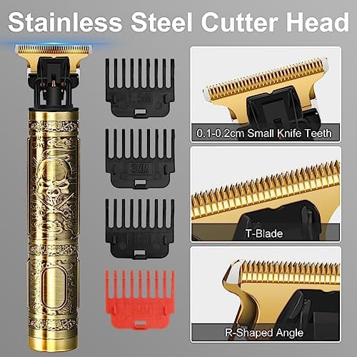 Hair Clippers for Men, Rechargeable Beard Trimmer with 4 Limit Combs, Grooming Kit for Barbers Haircut, USB Type-C Charging, Professional Shaver Gifts — view 4