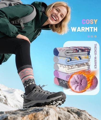 SIMIYA 5 Pairs Warm Socks Women Breathable Merino Wool Sock — view 4