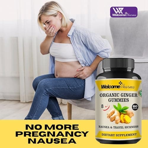 Sugar-Free Ginger Gummies, Anti-Nausea Motion Sickness Ginger Chews (60 ct) — view 5