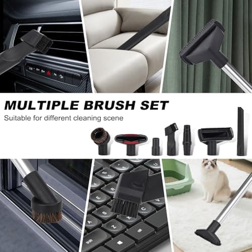7Pack Vacuum Cleaner Attachment Set Compatible with Henry Hoover Attachments Head - Includes Crevice, Upholstery, 2 in1 Tool, Brush,Universal Vacuum Adapter for 31.5mm-45mm Dust Extraction Hose — view 6