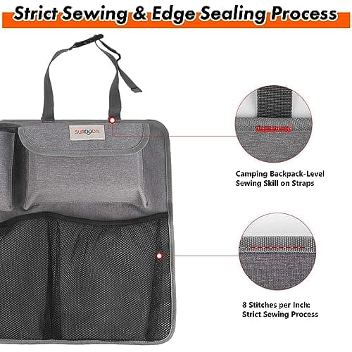 SURDOCA Car Boot Organiser Hanging, Car Interior Accessories, Gray XL — view 5