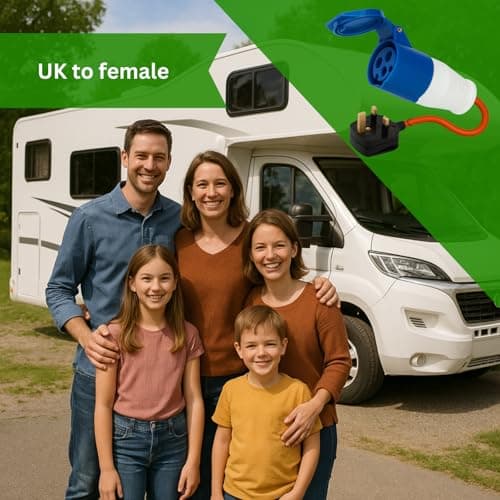 HowseHold 16amp to 13amp Adapter Hook Up Cable 3 Pin UK Electric Hook Up Adapter 230v for Camping Caravan Motorhome Mains to UK Plug (3 Pin to UK Hook Up) — view 4