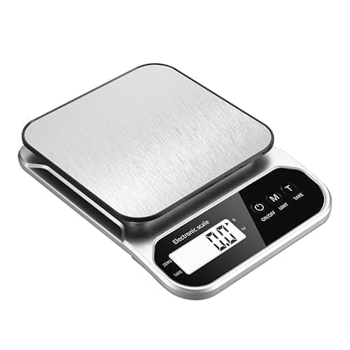 WOW TRAVEL Digital Food Scale 10kg x 1g Accuracy, Stainless Steel Kitchen Scale with LCD Display, Smart Touch, Battery Powered Coffee Scale for Baking, Cooking, Meal Prep — view 6