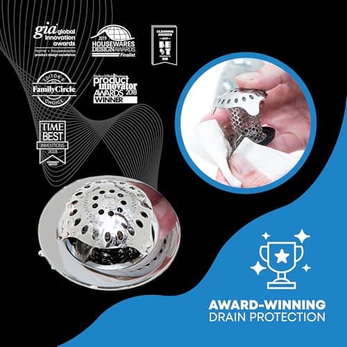 TubShroom Bathtub Hair Drain Catcher Stainless Steel, Standard — view 3