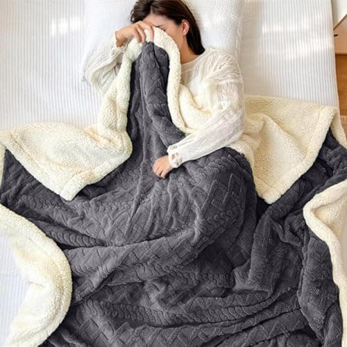 Soft Throw Blanket Winter Snug Microfiber Plush Thick Warm Furry Full Size — view 2