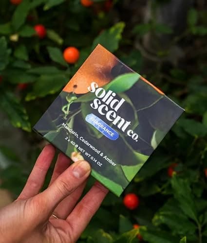 Solid Perfume For Men | Luxurious Fragrance of Mandarin, Cedarwood & Amber | Sustainable Cosmetics | 100% Natural Ingredients | Refillable | Travel Size | Luxury Gift Box — view 3