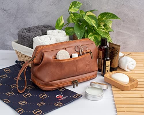 Toiletry Bag for Men with Pack Pouch | Toiletries Bag Organiser | Multiple Compartments | Men's Wash Bag for Toiletries, Cosmetics Travel Kits | Gift for Men — view 2