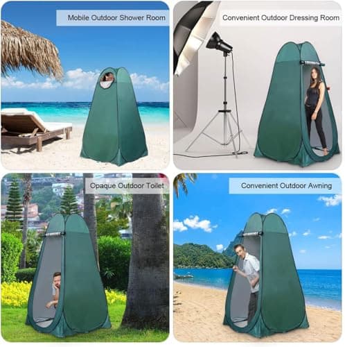 BREEZENEST Pop Up Camping Tent 2-3 Person, Waterproof Windproof Instant Pop-Up Tent 4 Season Portable Privacy Tent for Camping Hiking Outdoor Shelter with Carry Bag (Blue) — view 5