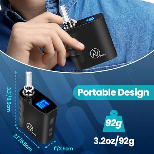 AISVAPE NIU-PRO Dry Herb Vaporiser | Quick Swap Chamber | Precise Temps Control |160℃-226℃ | OLED Display | Nicotine Free | Portable Vaporizer for Herb | 1400mAh Battery — view 5