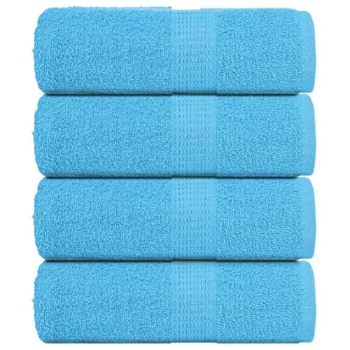 Eclith Frogn Set of 4 Turquoise Wash Cloths 30 x 30 cm 360 g/m² Made of 100% Cotton, Absorbent, Machine Washable, Versatile for Bathroom, Sauna, Fitness, Travel and Hotel Applications