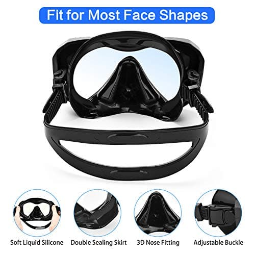 LUXPARD Snorkel Set Adults, Snorkel Mask and Dual Drain Valve Dry Snorkel — view 5