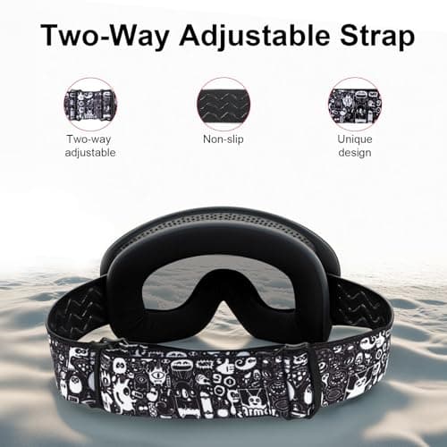 YooxArmor OTG Kids Ski Goggles,Anti fog Skiing Snowboard Goggles with Double Lenses for Children 6-14 Years,100% UV 400 Protection for Boys Girls,Helmet Compatible — view 6