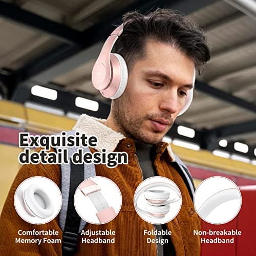 Uliptz Wireless Headphones Over Ear, 65 Hrs Playtime Bluetooth Headphones — view 4