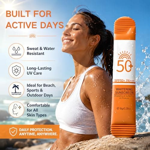 20PCS Sunscreen SPF 50+, Travel Size Sunscreen, Mini Sun Cream, Factor 50 Sun Cream for Face & Body, UV Protection for Daily Use, Lightweight, Non-Greasy, Water Resistant, No White Cast — view 4