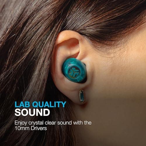 JLab Go Air Pop ANC Earbuds with Mic - Bluetooth, Clear Teal — view 4