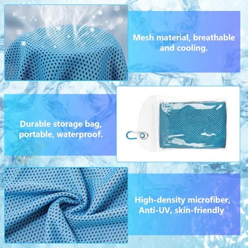 GOTRUST 8pcs Cooling Towels for Hot Weather, Cool Cold Towel Set, Ice Towel — view 4