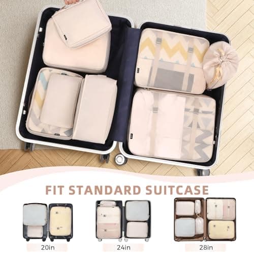 BAGAIL Packing Cubes for Suitcase 8 Set, Lightweight Luggage Packing Organizers Packing Cubes for Travel Accessories — view 5