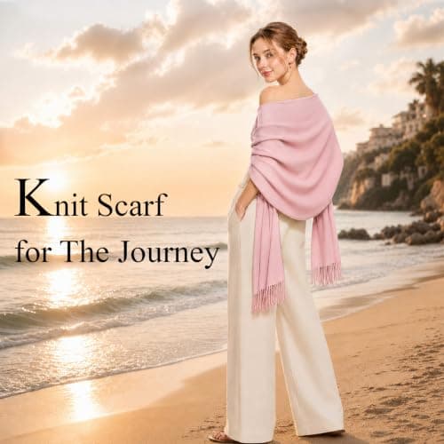 Pashmina Shawl Wrap for Women Soft Large Ladies Pashminas Shawls Scarf — view 3