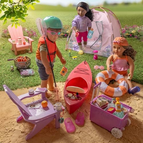 Our Generation Doll Tent Playset, Camping Nights, 18-Inch Camping Toy — view 3