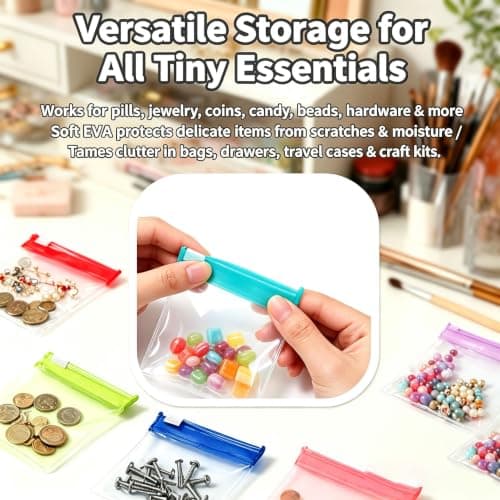 14 Pcs Multicoloured Reusable Mini Pill Pouch Bags for Travel — view 4