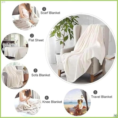 Fleece Flannel Throw Blanket for Bed Sofa Travel Soft Microfiber Blanket for Adults Kids Lightweight Capybara and lavender flowers 70 x 100 cm — view 6