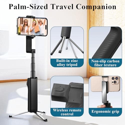 Jemey Ultra-Mini Selfie Stick Tripod with Bluetooth Remote Control — view 5