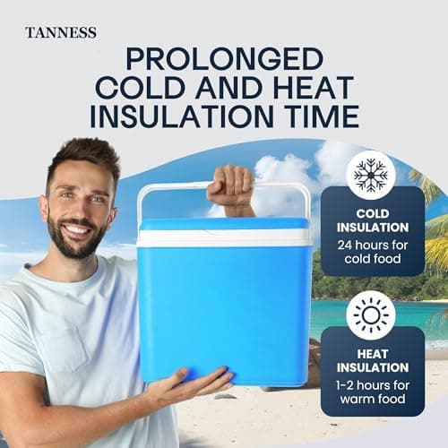 Tanness 24L Cool Box, Insulated Cooler Box & Ice Box for Camping & Picnics — view 3