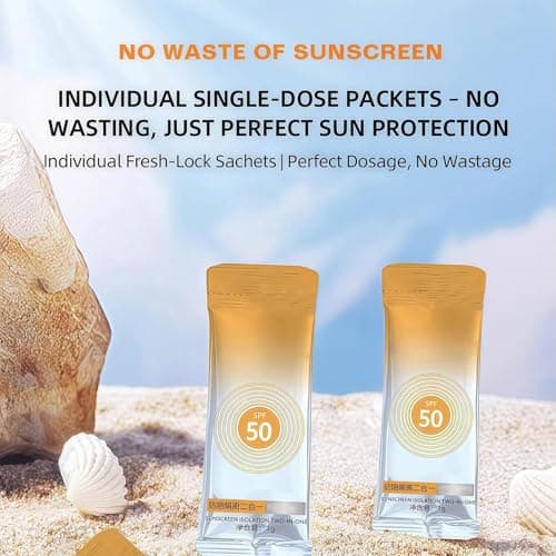 50 PCS Mini Sunscreen Travel Size, Sunscreen for Women, SPF 50+ Waterproof Travel Sun Cream, Long Lasting Mini Sun Cream for Face & Body — view 4