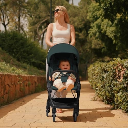 Silver Cross Clic 2 Compact Stroller & Travel Bag, Birth to 22kg, Conifer — view 2