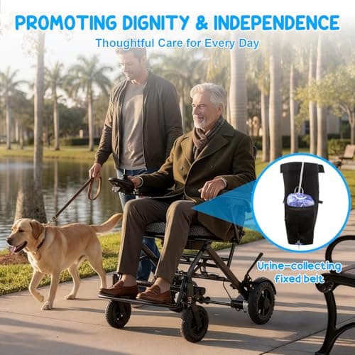 Catheter Leg Bag Holder with Adjustable Waist Belt, Non-Slip Secure Fit & Easy Access Valve Hole, Breathable Elastic Catheter Sleeves, for Home Care, Wheelchair Use — view 2