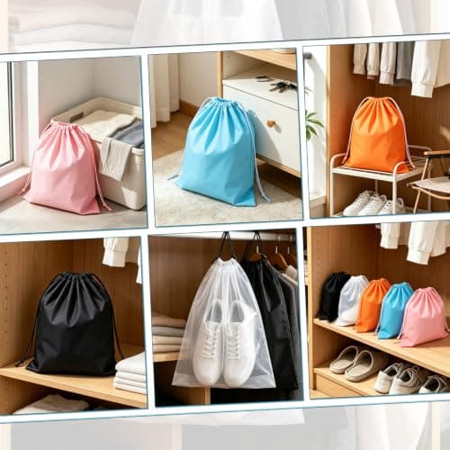 Shoe Bag Portable Multi-Purpose Storage Bag (Colourful, 12PCS) — view 4